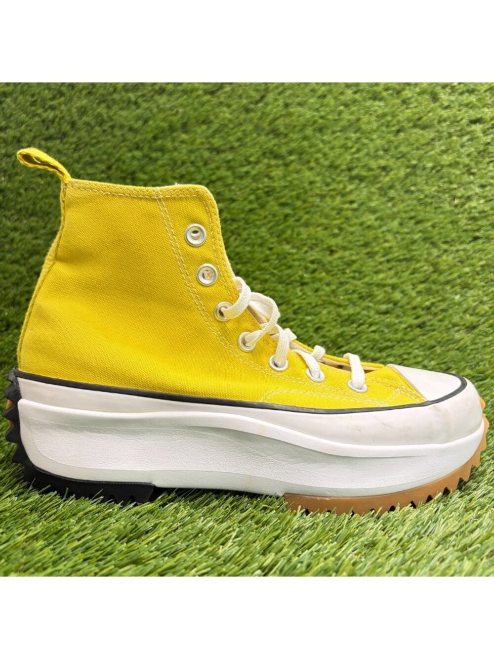 Converse Run Star Hike Platform Womens Size 7.5 Yellow Athletic Shoes Sneakers